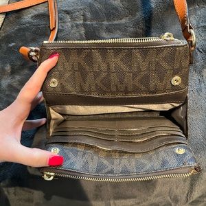 MK crossbody with logo design